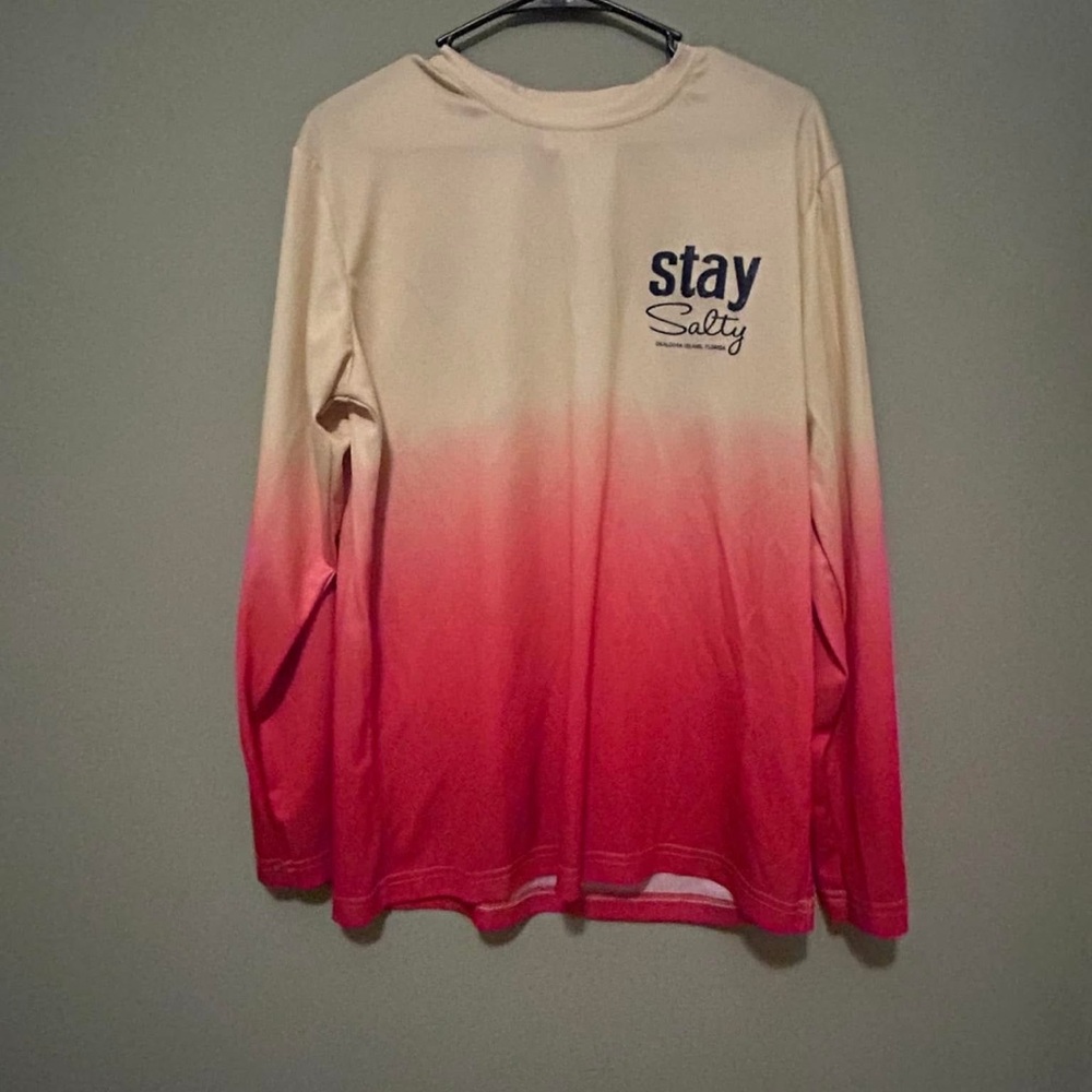 Stay Salty Pink Ombre Long Sleeve Shirt